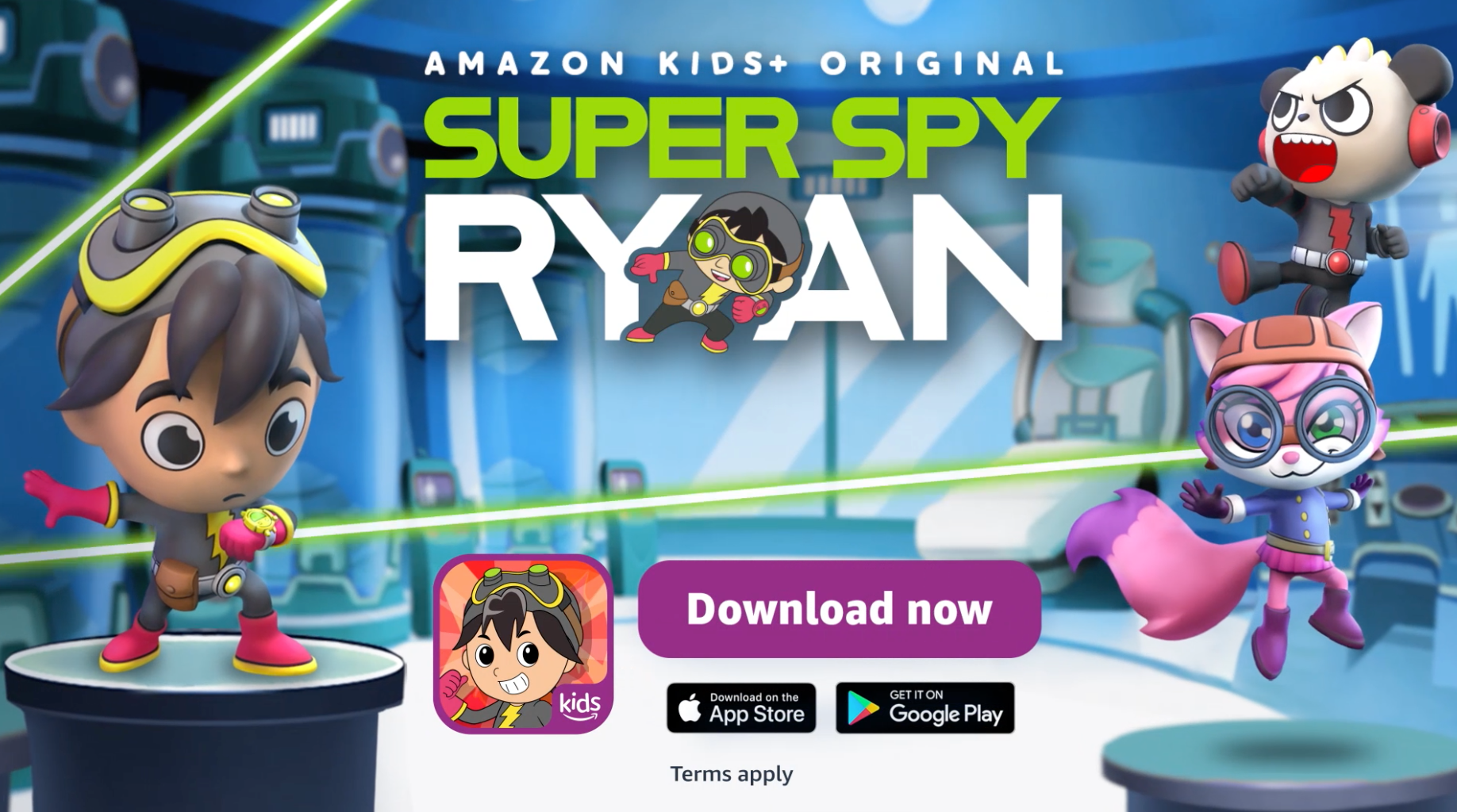 RYAN’S WORLD “SUPER SPY RYAN” MOBILE GAME NOW AVAILABLE