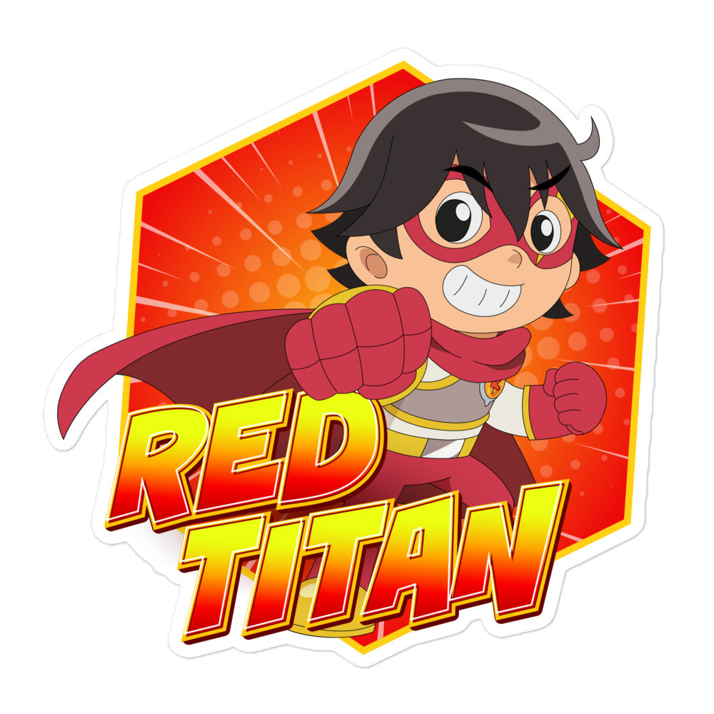 Ryan's World the Movie Red Titan Bubble-free stickers