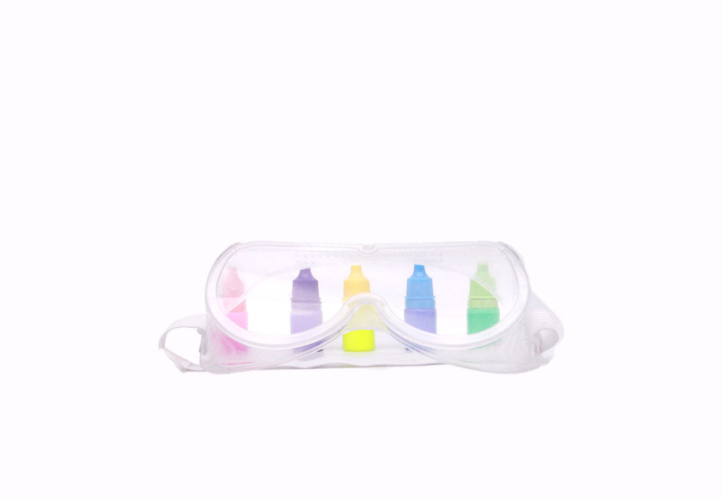 Ryan's world, lab equipment, coloring dye, storage container