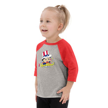 Load image into Gallery viewer, Heather Red Ryan&#39;s World Toddler Red White &amp; Sparkles Baseball T-shirt
