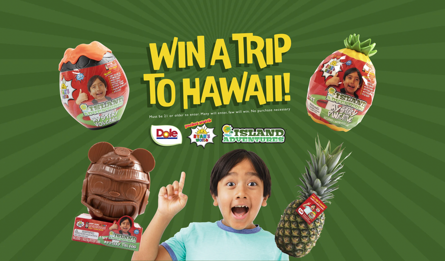 RYAN'S WORLD ISLAND ADVENTURES TAKES OFF WITH DOLE COLLABORATION AND MORE