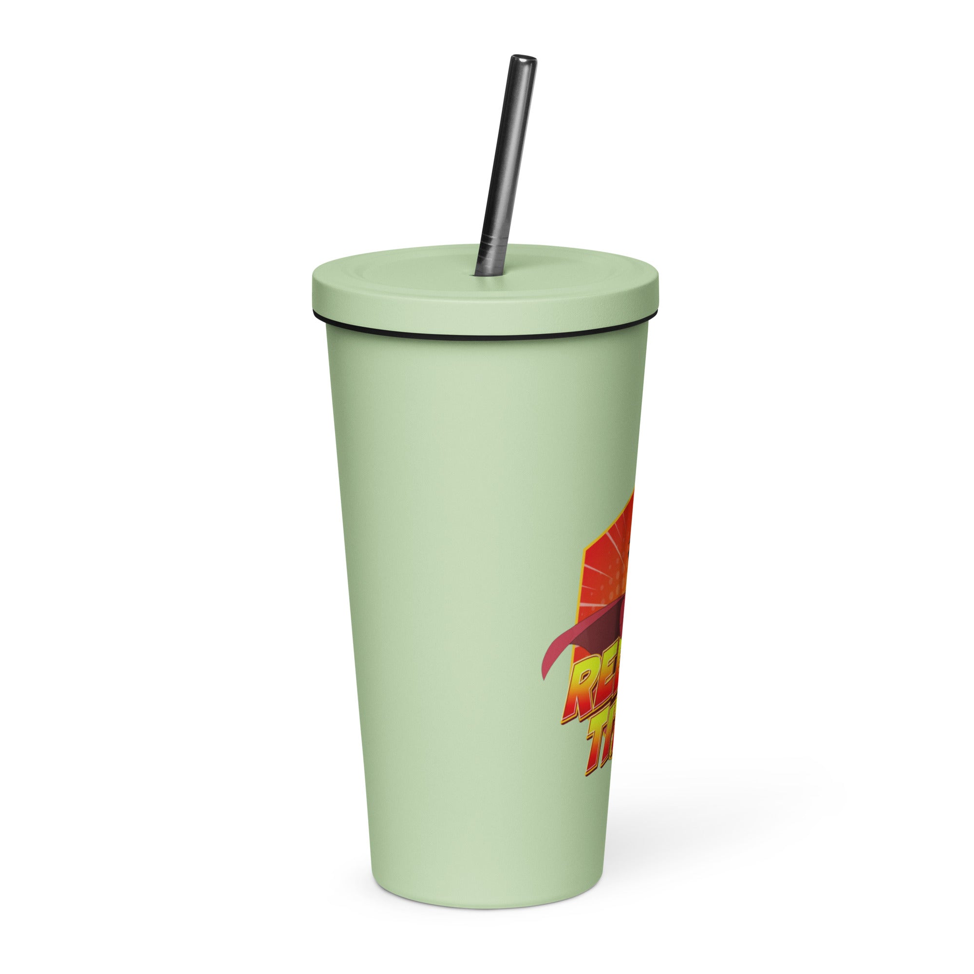 Ryan's World the Movie Red Titan Insulated tumbler with a straw