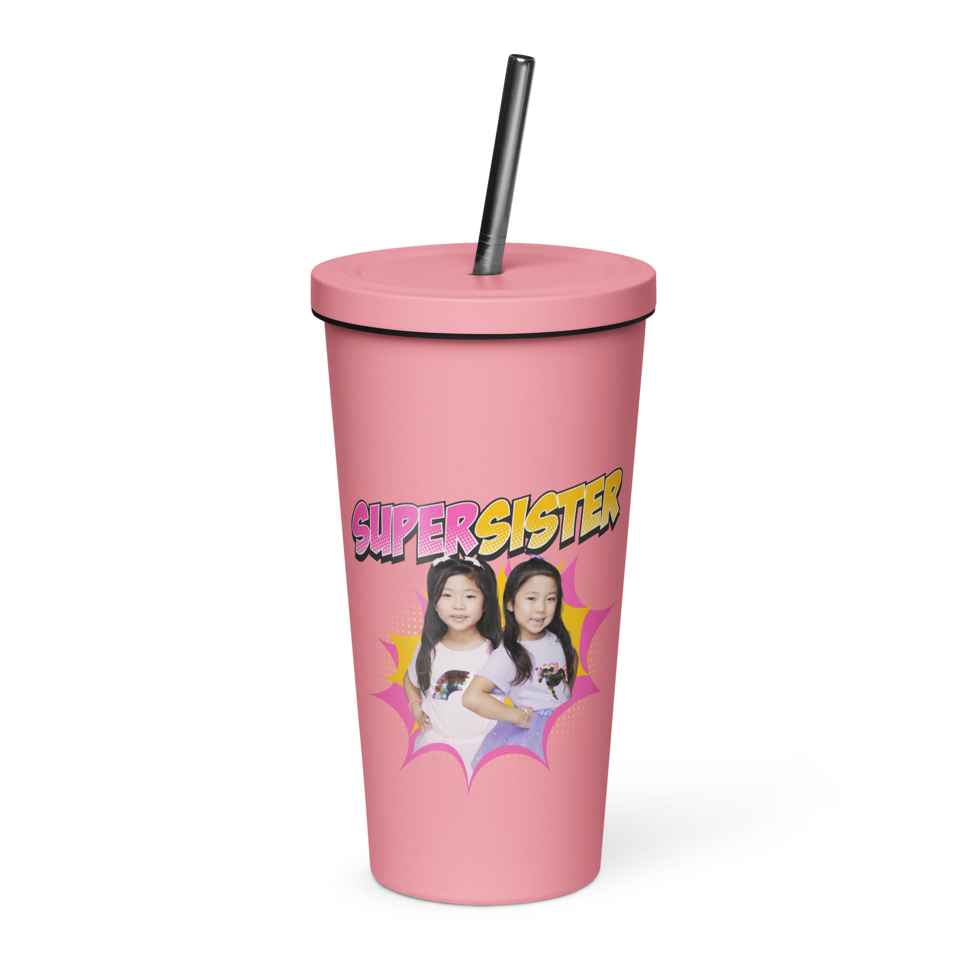 Ryan's World the Movie Super Sister Insulated tumbler with a straw