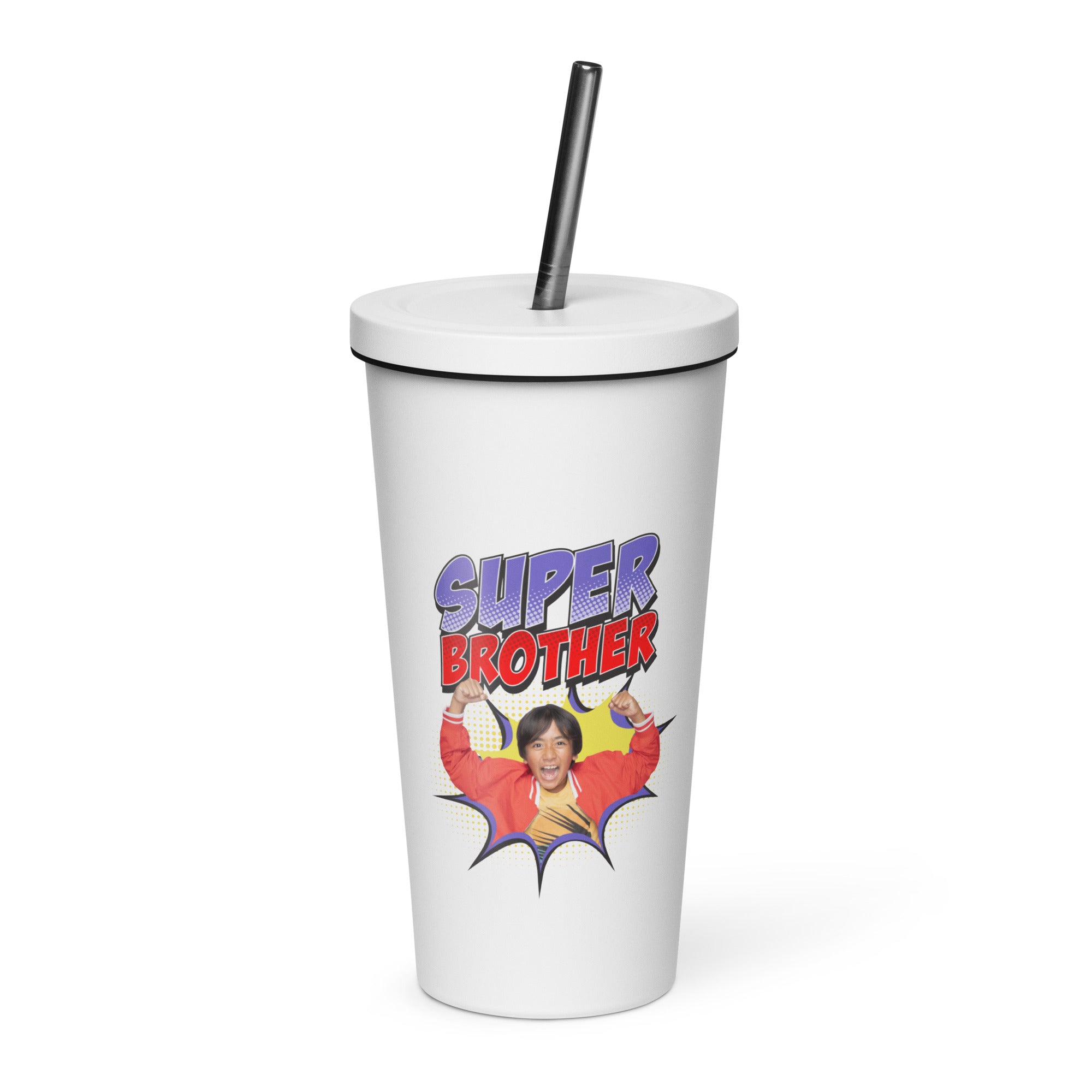 Ryan's World the Movie Super Brother Insulated tumbler with a straw