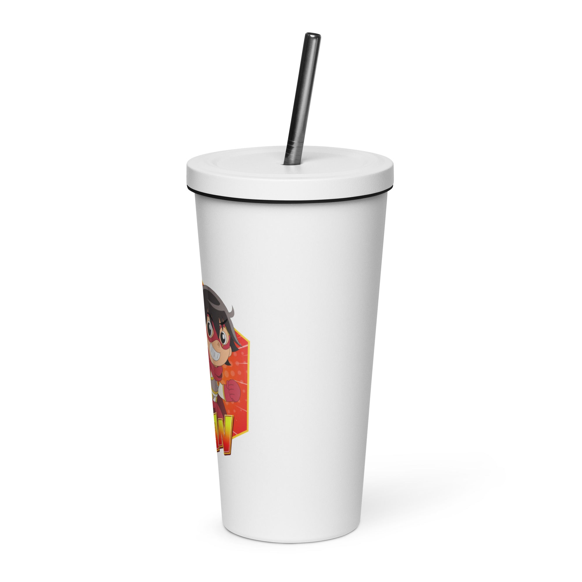 Ryan's World the Movie Red Titan Insulated tumbler with a straw