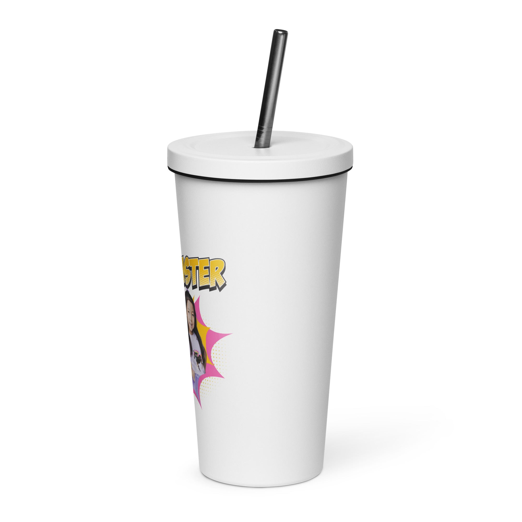 Ryan's World the Movie Super Sister Insulated tumbler with a straw