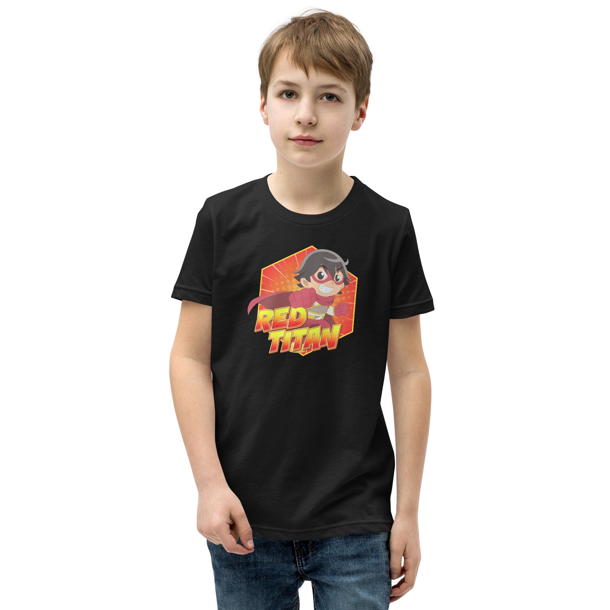 Ryan's World the Movie Red Titan Youth Short Sleeve T-Shirt