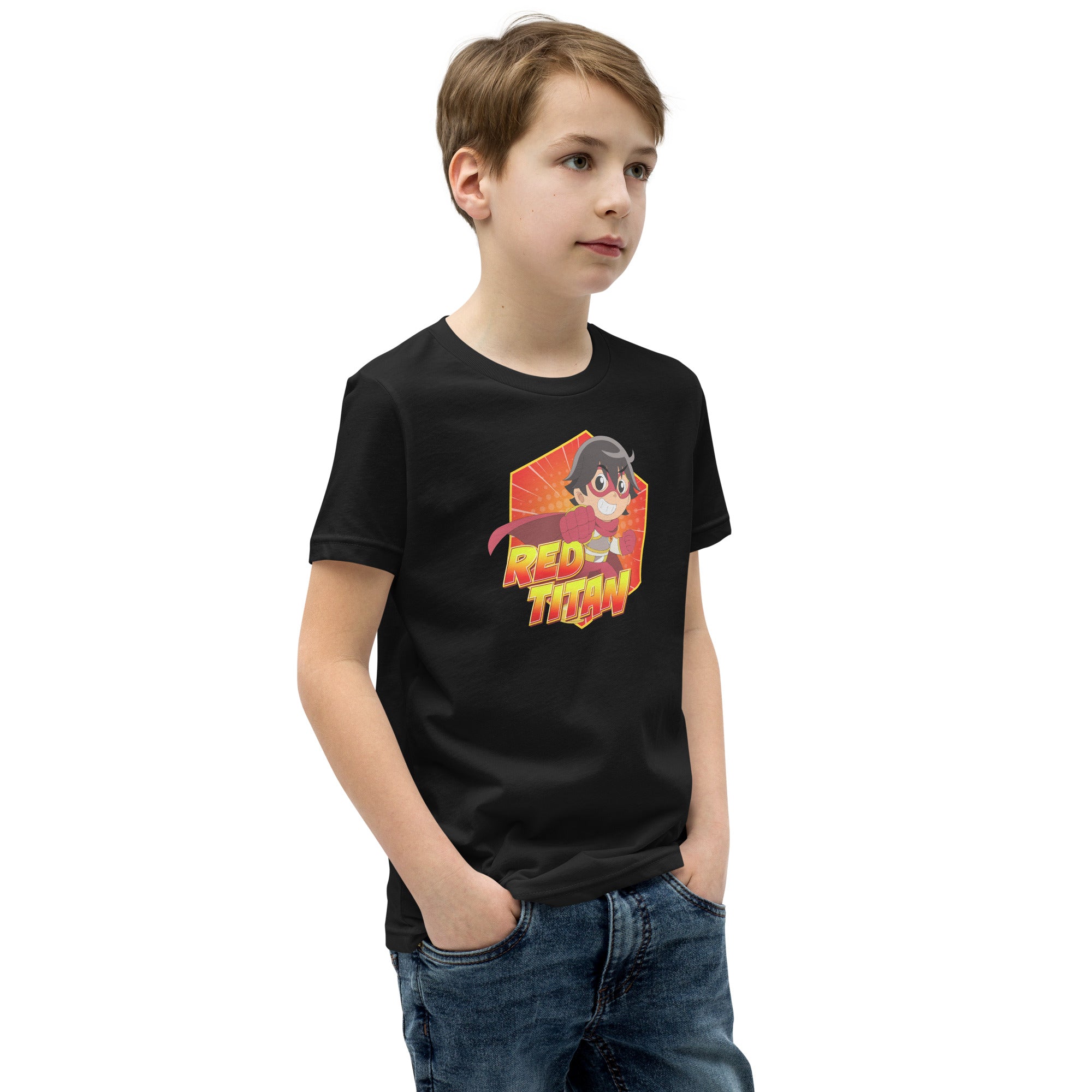 Ryan's World the Movie Red Titan Youth Short Sleeve T-Shirt