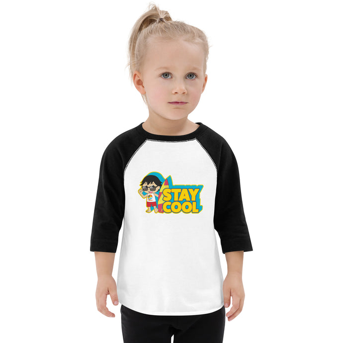 White Black Ryan's World Toddler Surfer Ryan Baseball Shirt