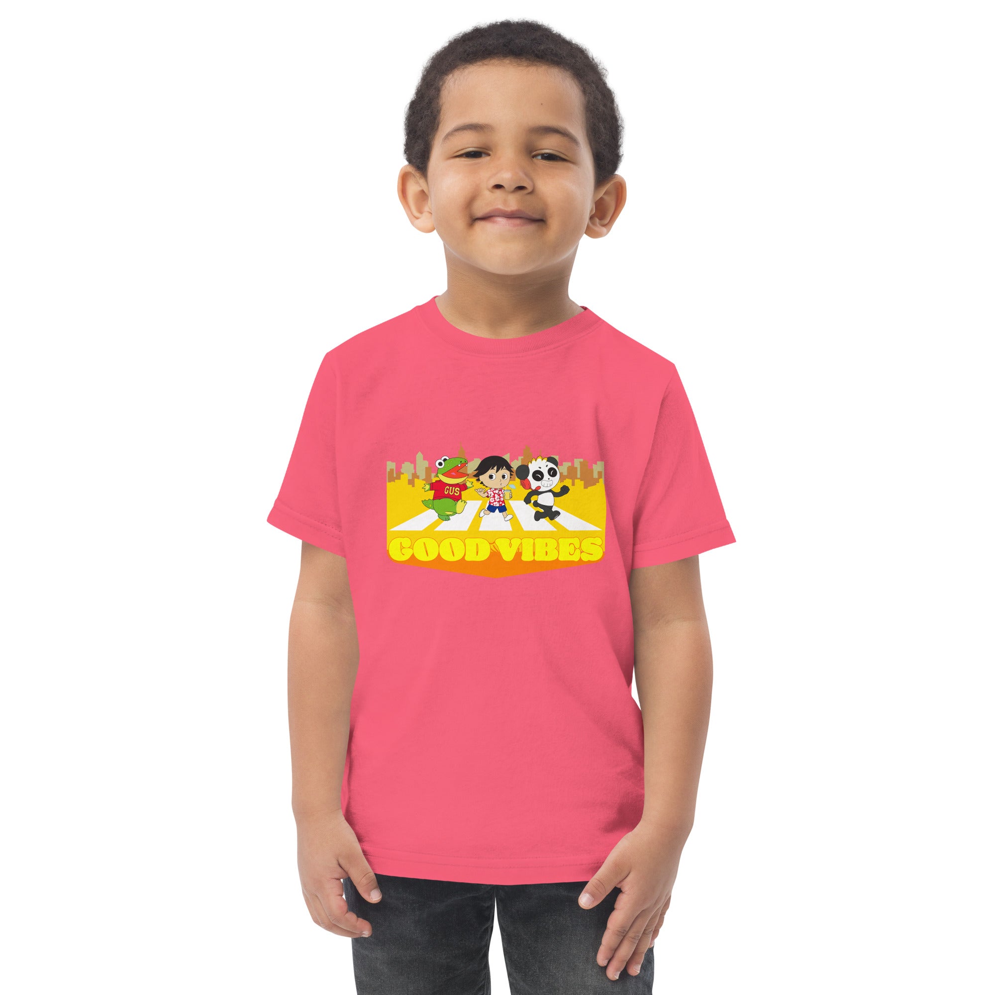 Hot Pink Ryan's World Toddler Good Vibes T-shirt