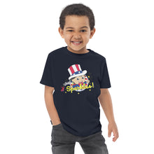 Load image into Gallery viewer, Navy Ryan&#39;s World Toddler Red White &amp; Sparkles T-shirt
