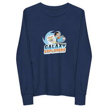 Load image into Gallery viewer, Navy Galaxy Explorers Youth Long Sleeve Tee
