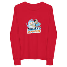 Load image into Gallery viewer, Red Galaxy Explorers Youth Long Sleeve Tee
